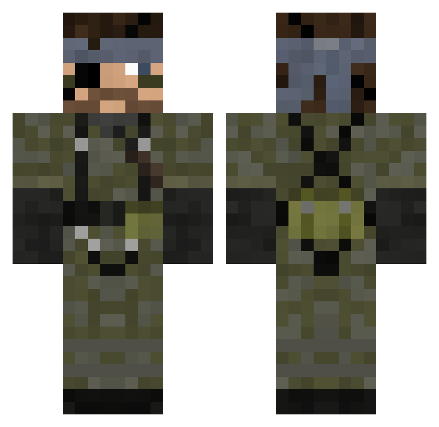 Pan_japko Minecraft skin, front and back view