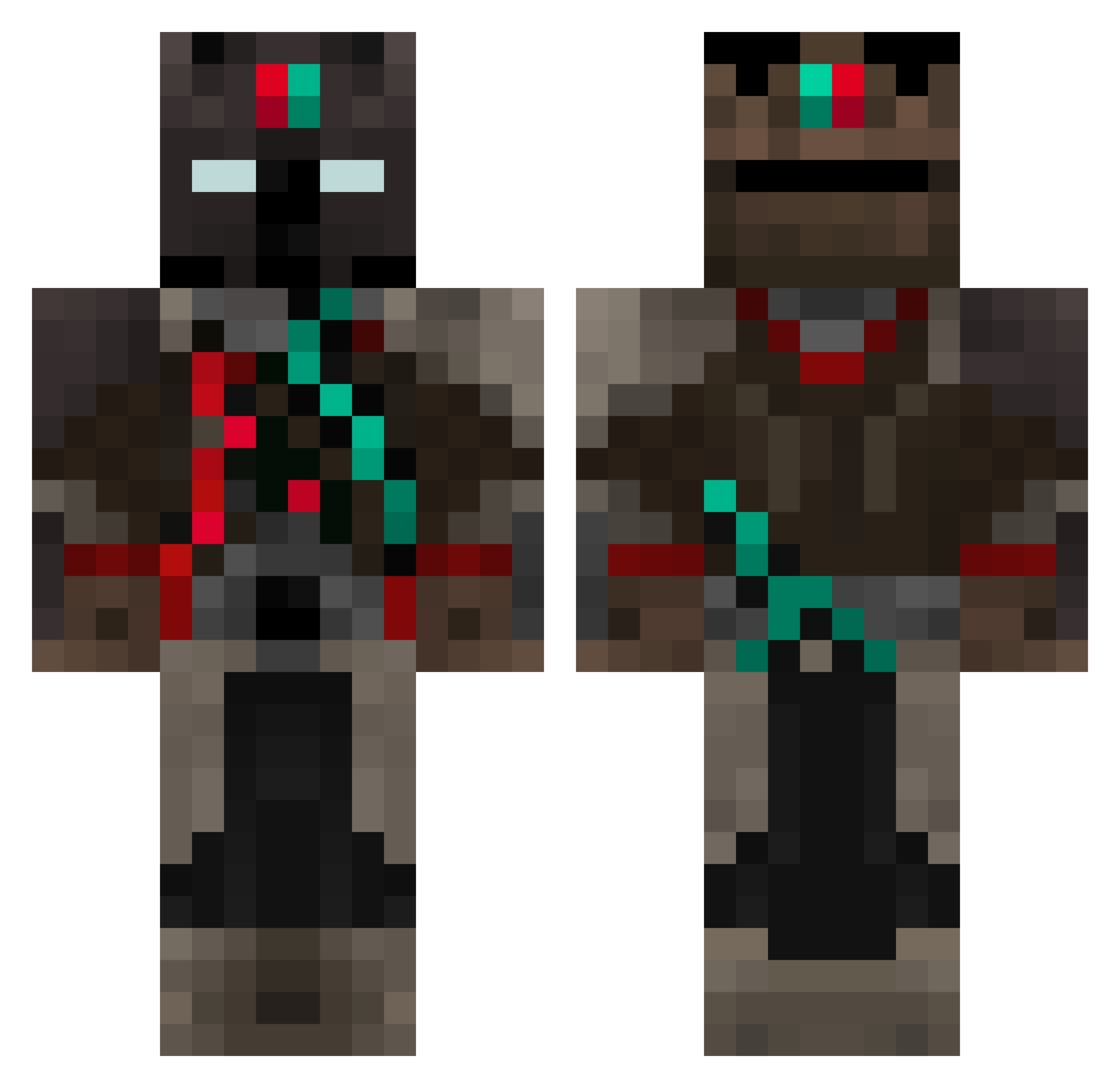 Tasalofibico Minecraft skin, front and back view