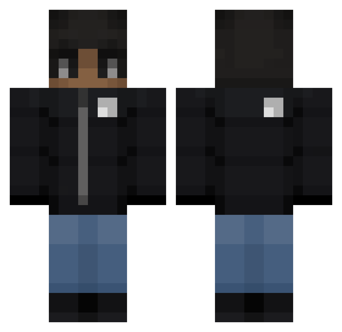 ReapexYT Minecraft skin, front and back view
