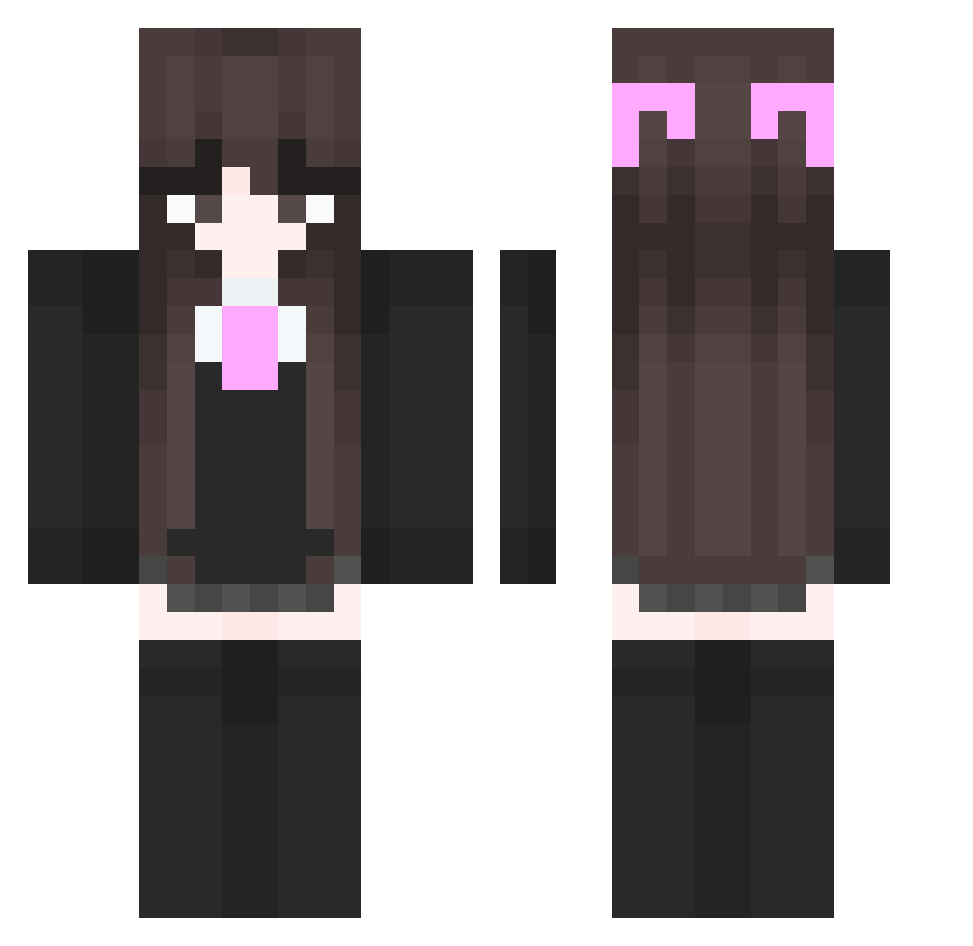 Teleplay Minecraft skin, front and back view
