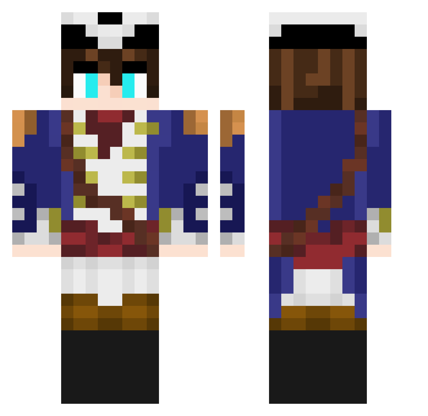 virtual_koyo Minecraft skin, front and back view