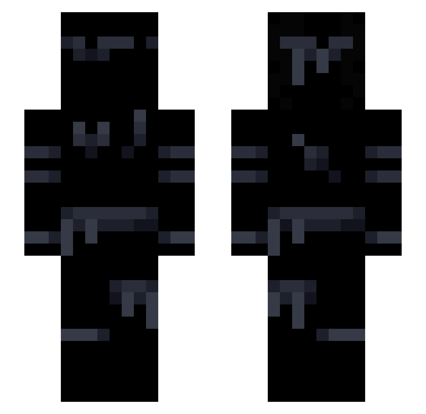 SoliV2 Minecraft skin, front and back view
