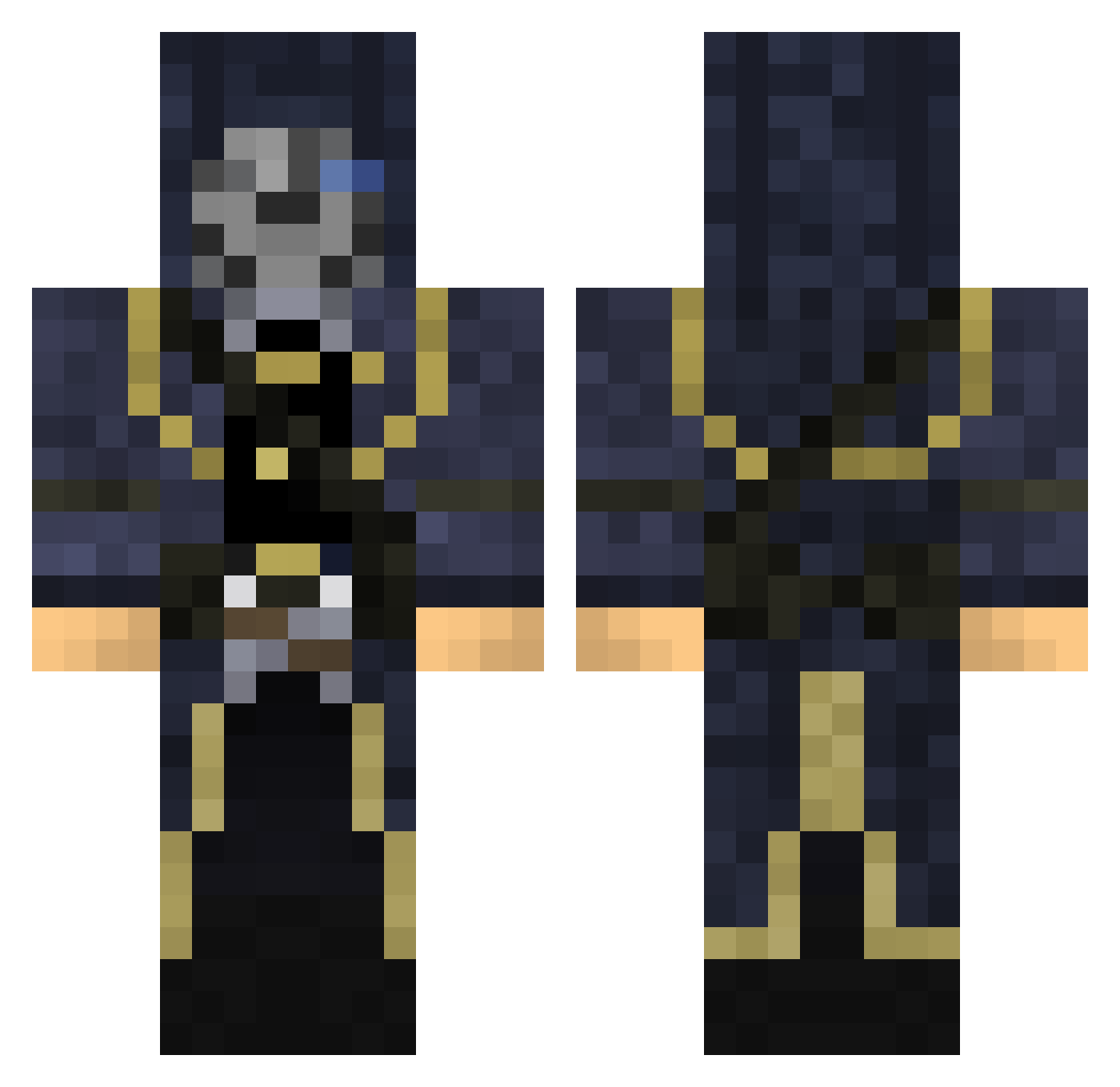 BamBom Minecraft skin, front and back view