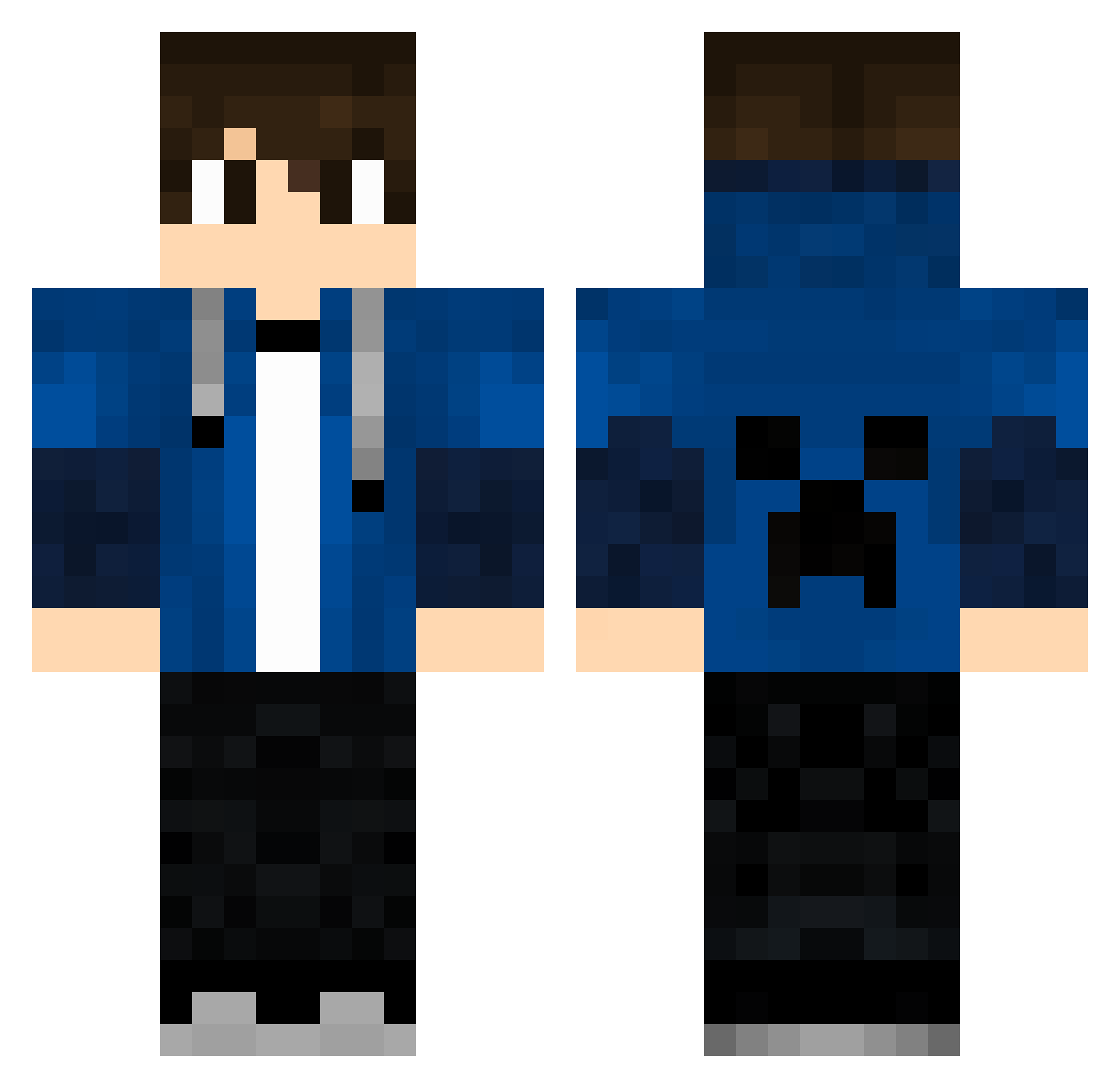Shotsy50 Minecraft skin, front and back view