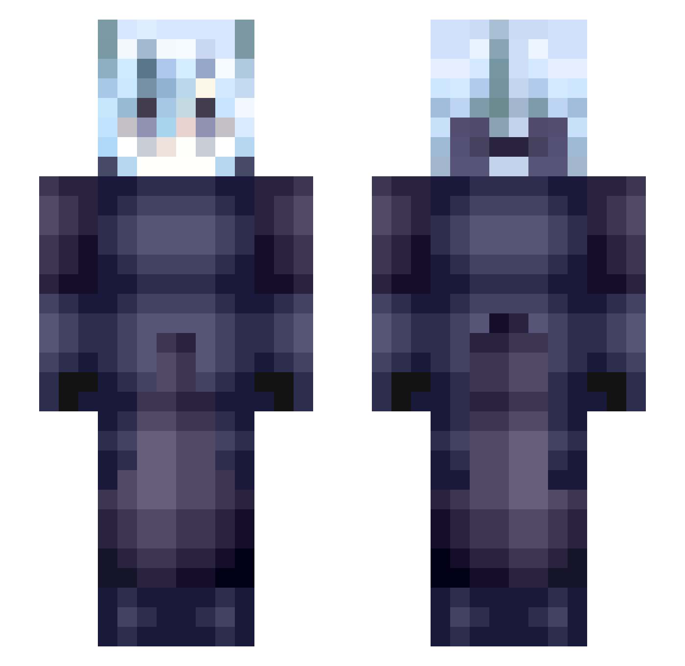 Shijikai Minecraft skin, front and back view