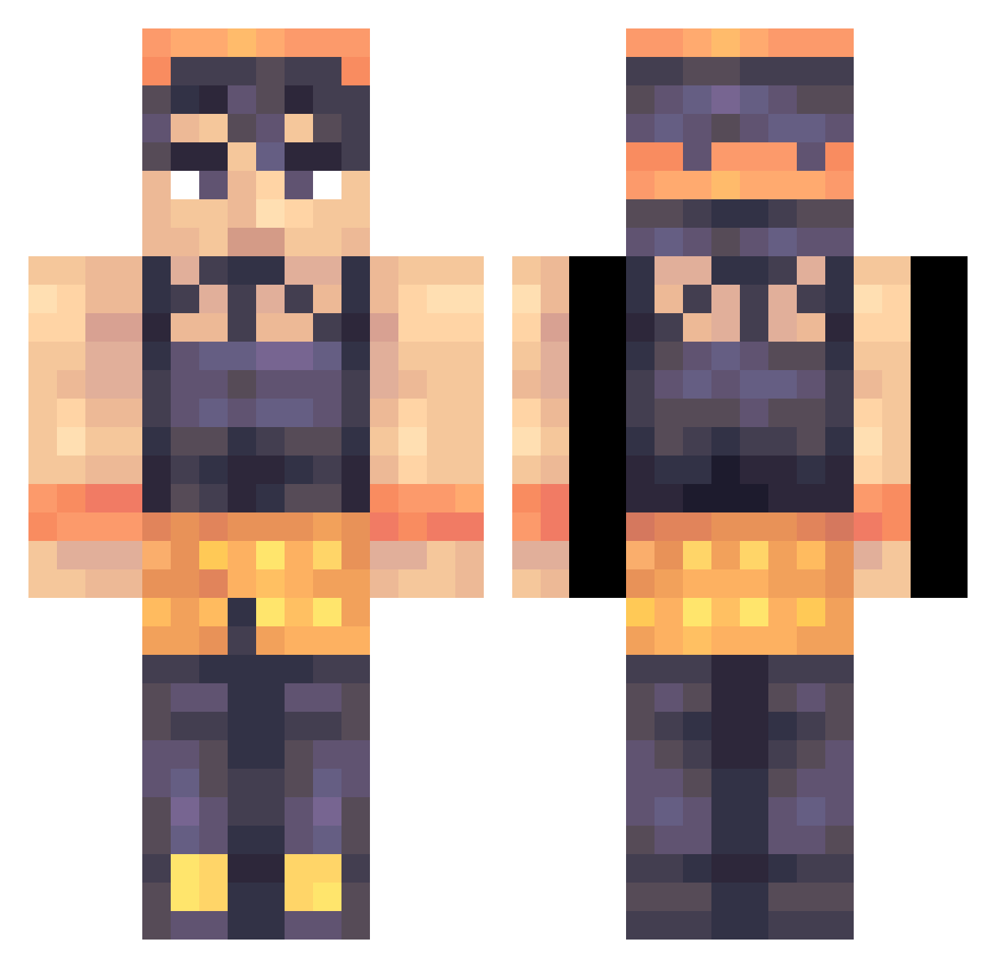 poipy2 Minecraft skin, front and back view