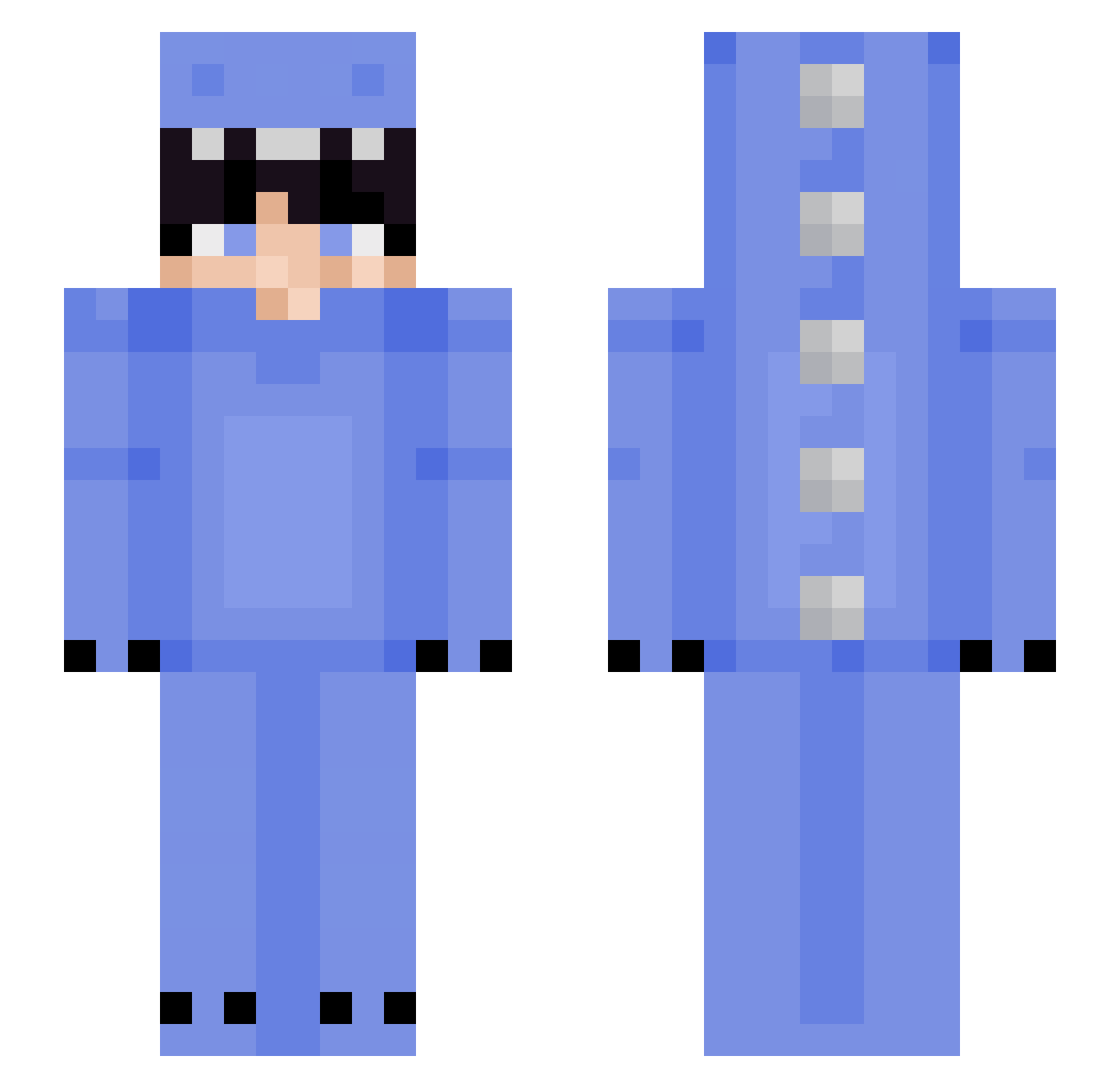 swurll Minecraft skin, front and back view