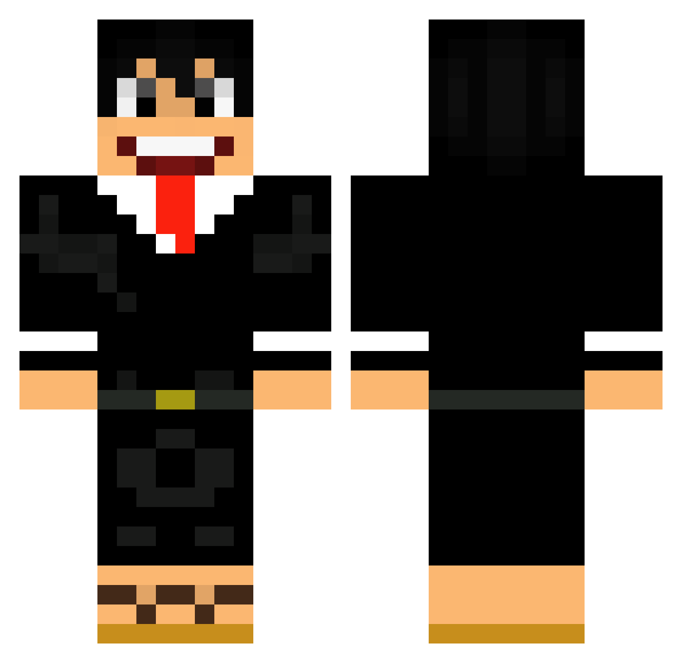 LoKise Minecraft skin, front and back view