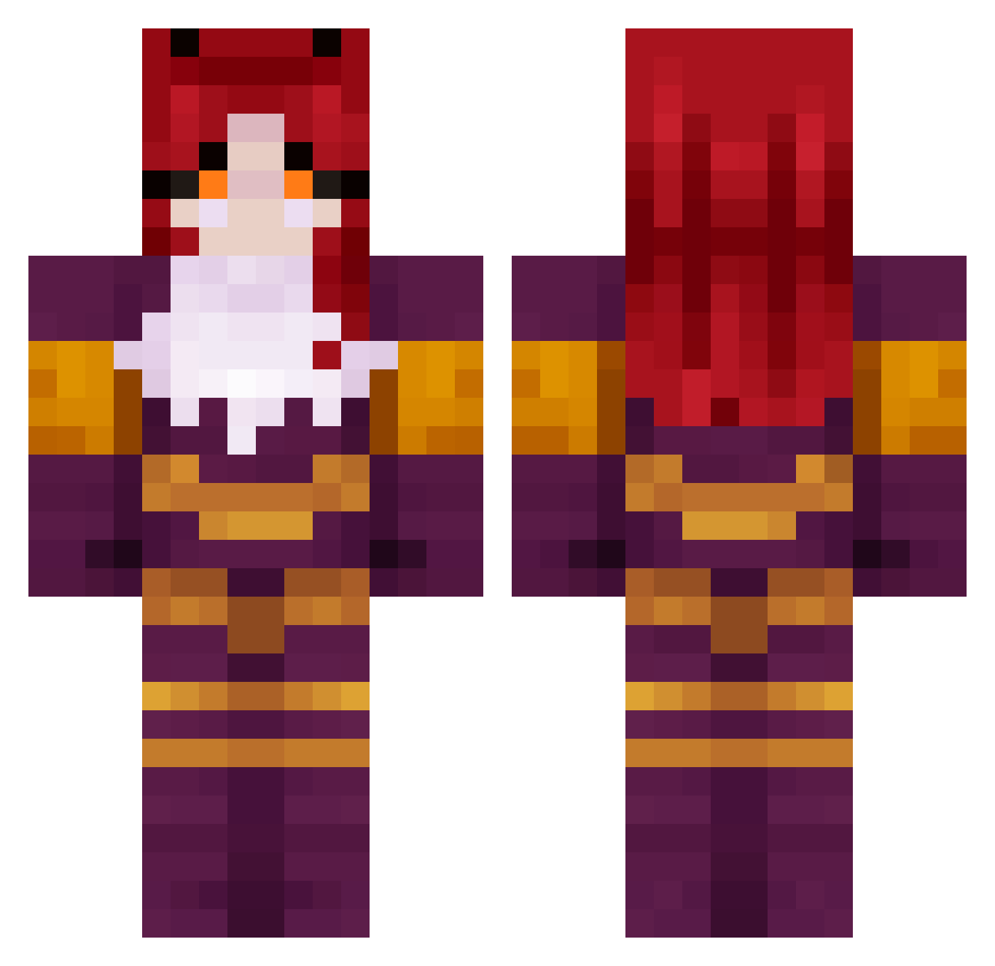 StrawHat03 Minecraft skin, front and back view