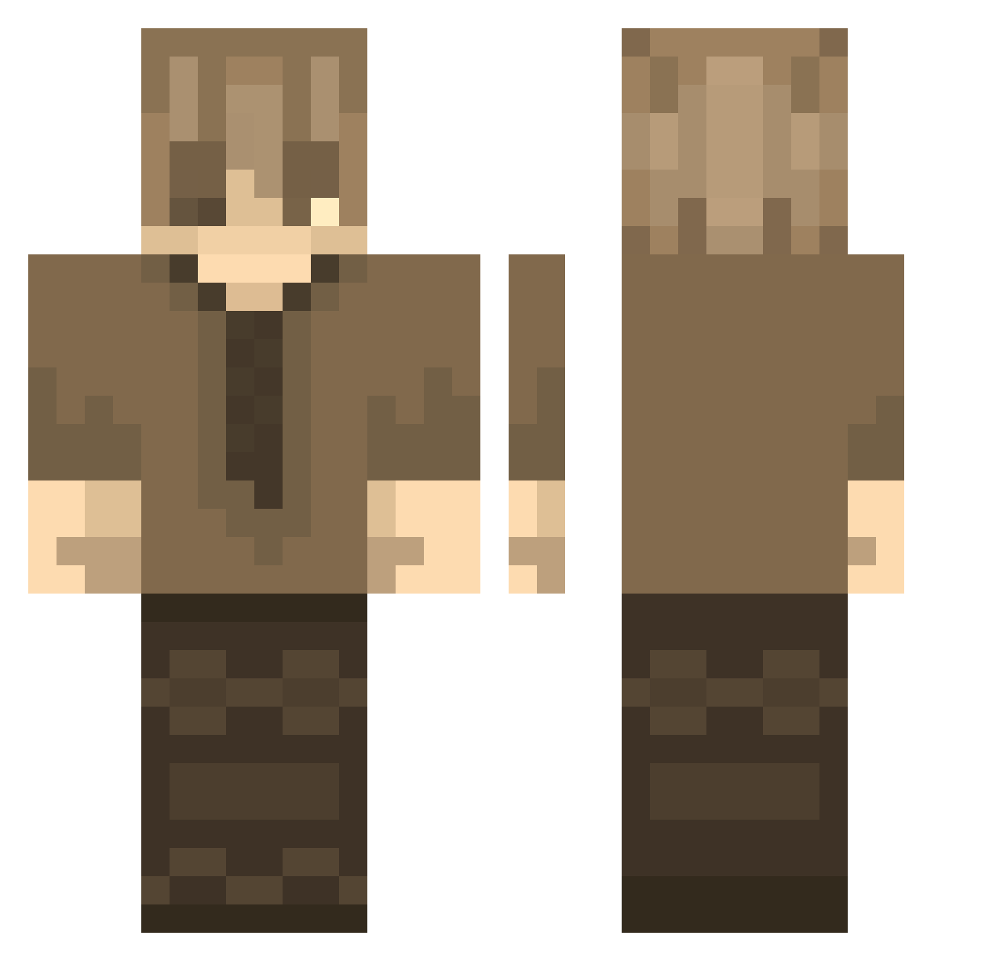 Sn1peTheOg Minecraft skin, front and back view