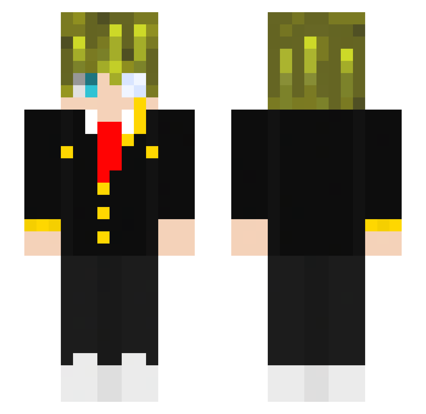 Otto466 Minecraft skin, front and back view