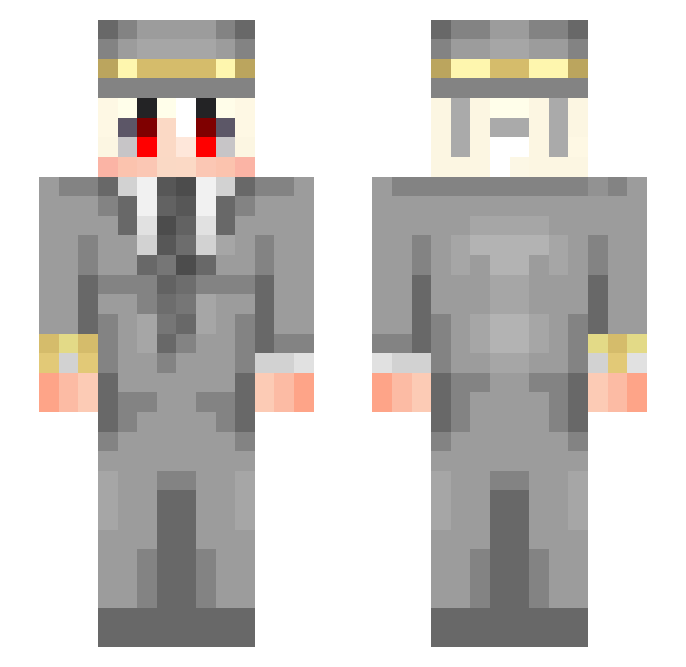 NicolasNcR Minecraft skin, front and back view