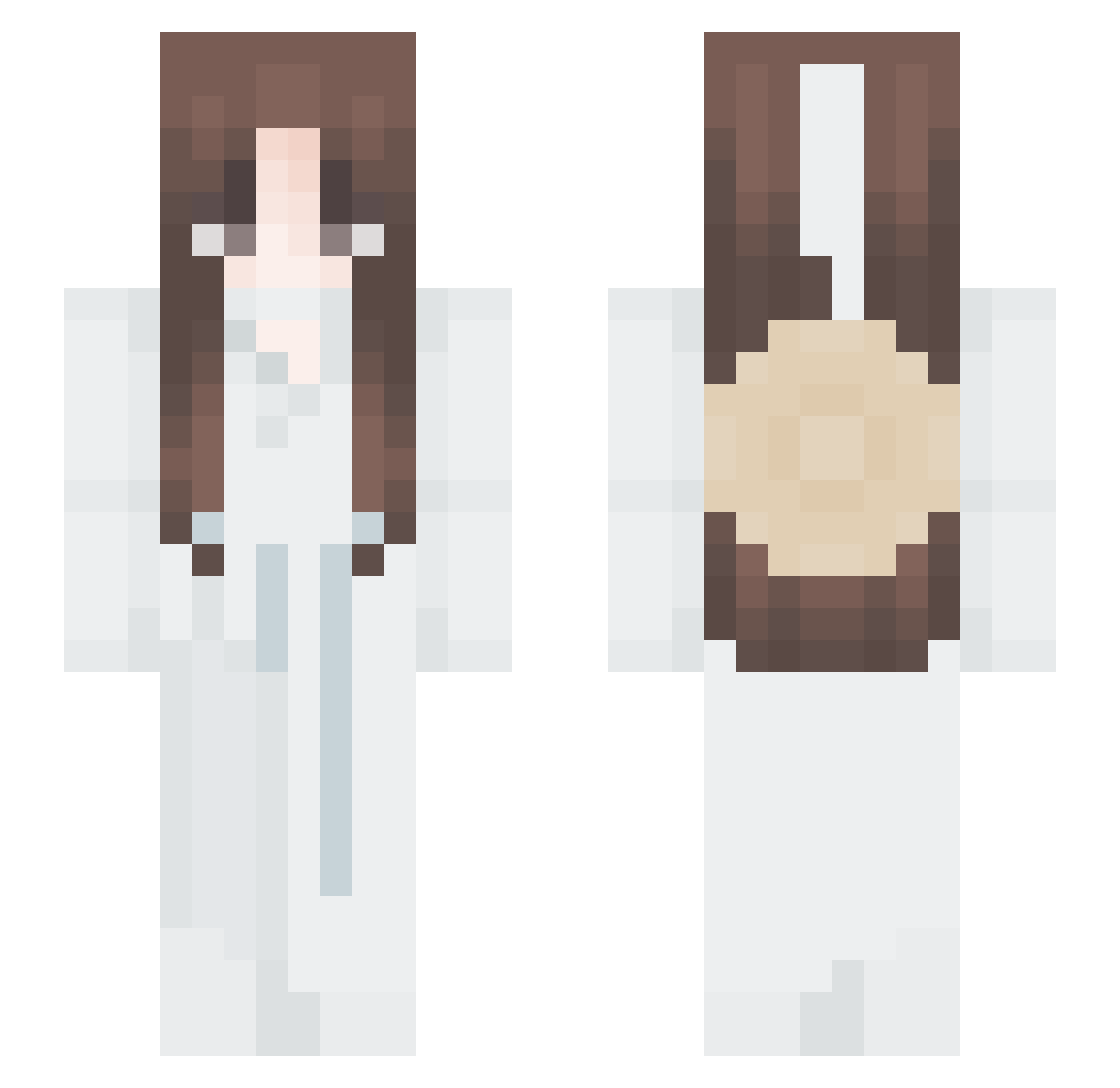 Niekompetentny Minecraft skin, front and back view