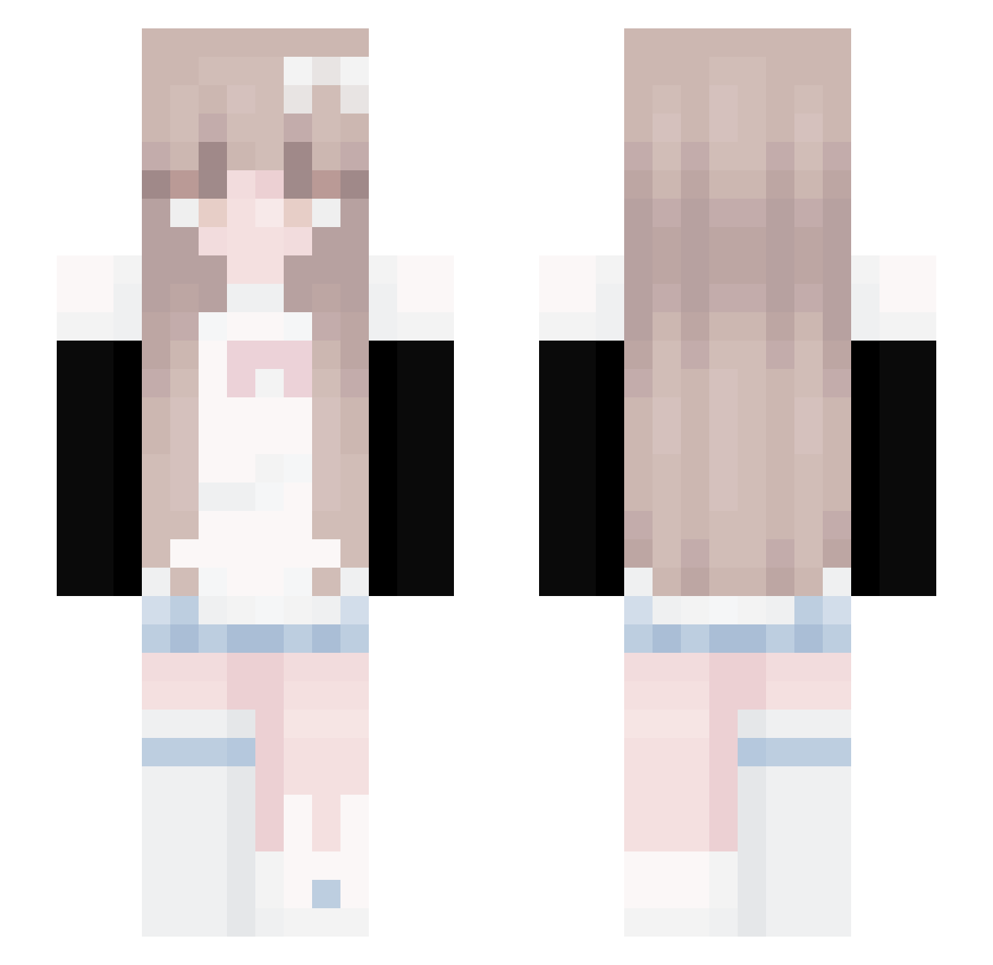SrtaAri_ Minecraft skin, front and back view