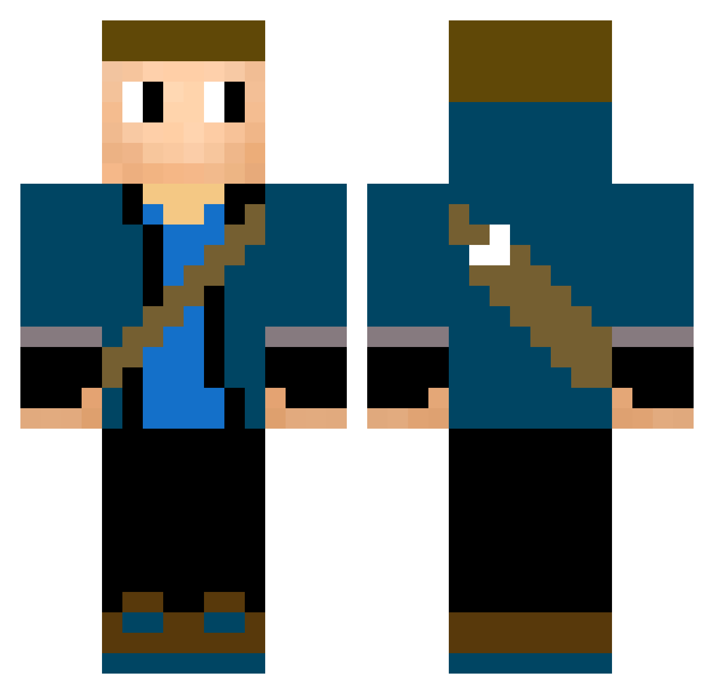 TheMGamer3 Minecraft skin, front and back view