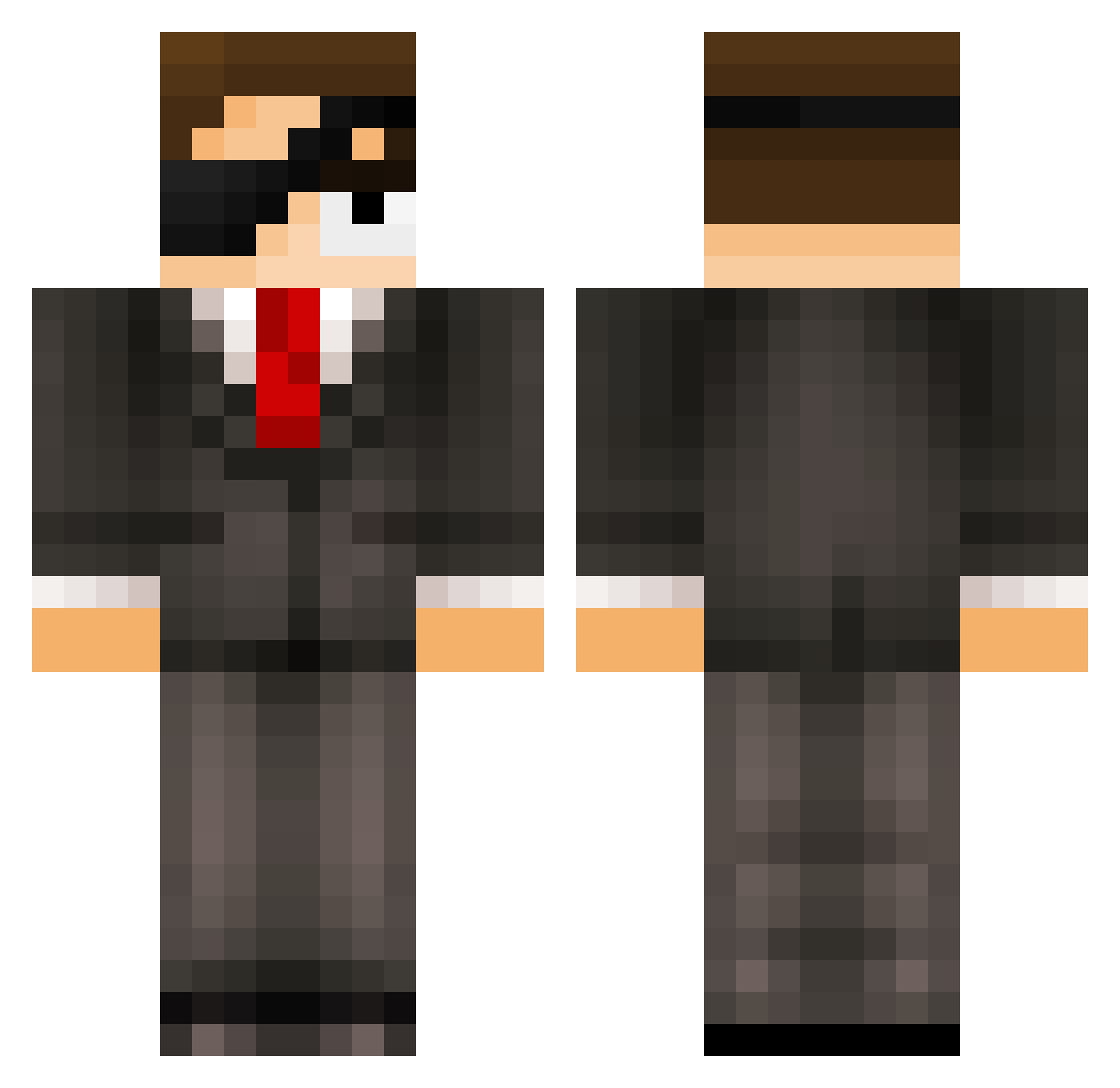 TryStyl Minecraft skin, front and back view
