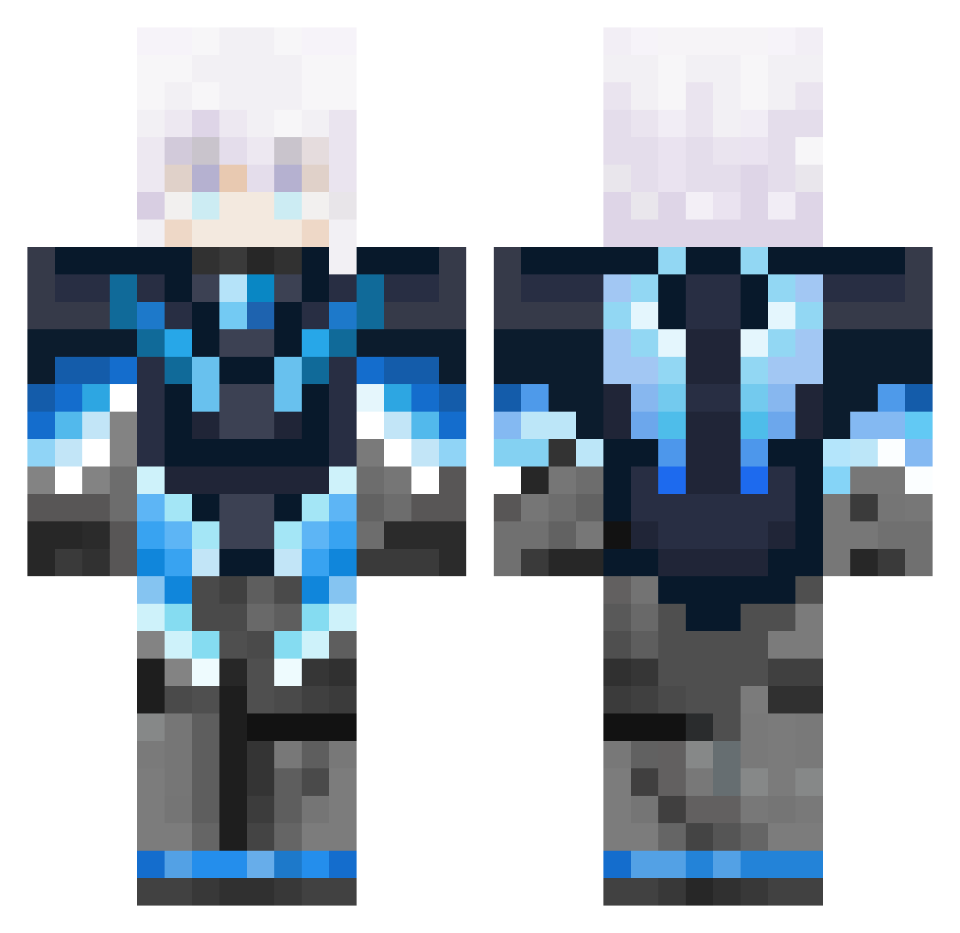 cjknddddd Minecraft skin, front and back view
