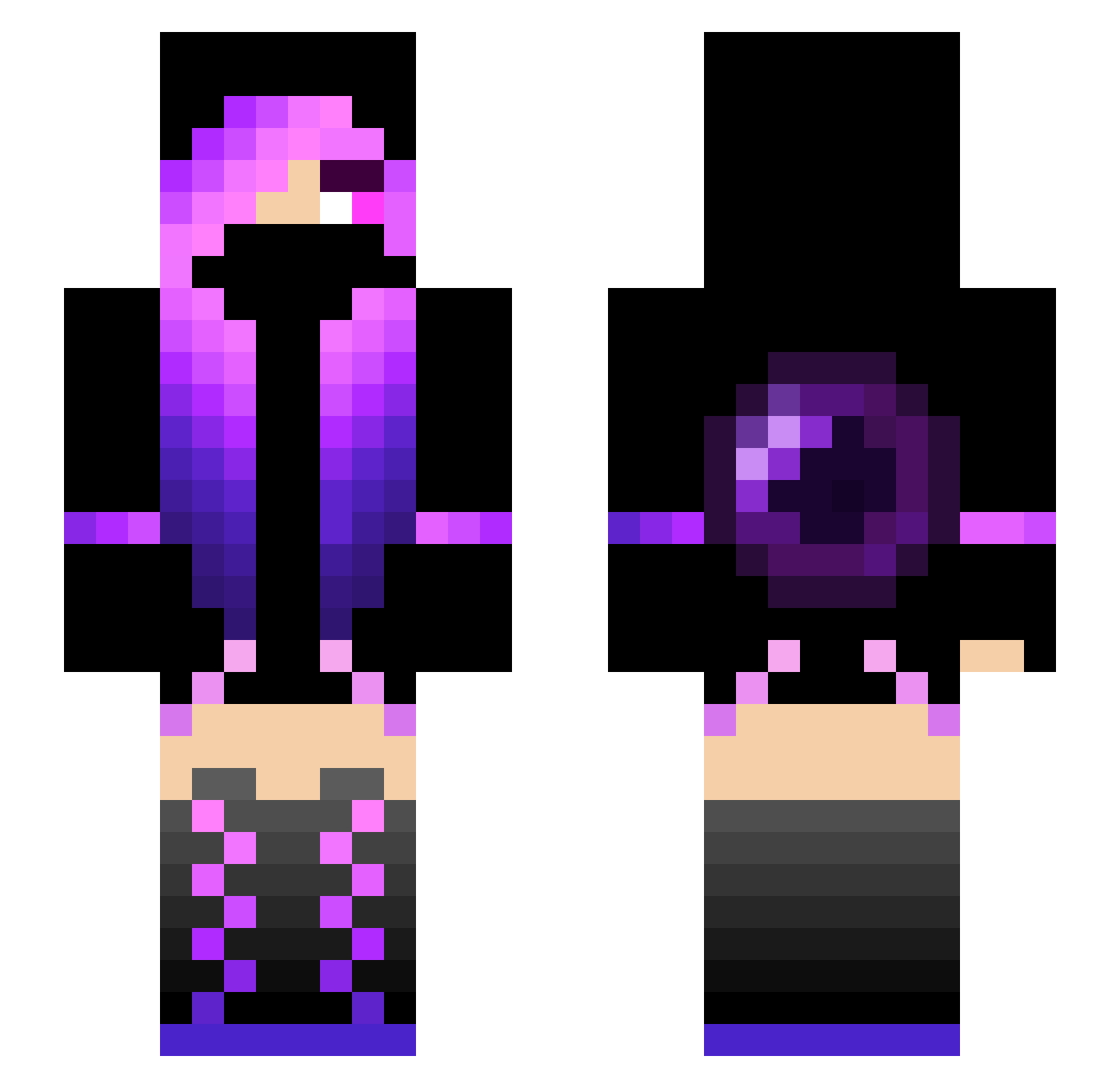 CrazyM4tt Minecraft skin, front and back view