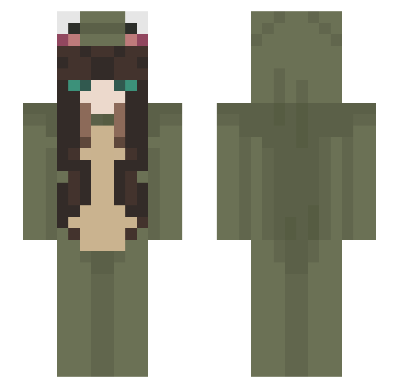 dvlliiez Minecraft skin, front and back view