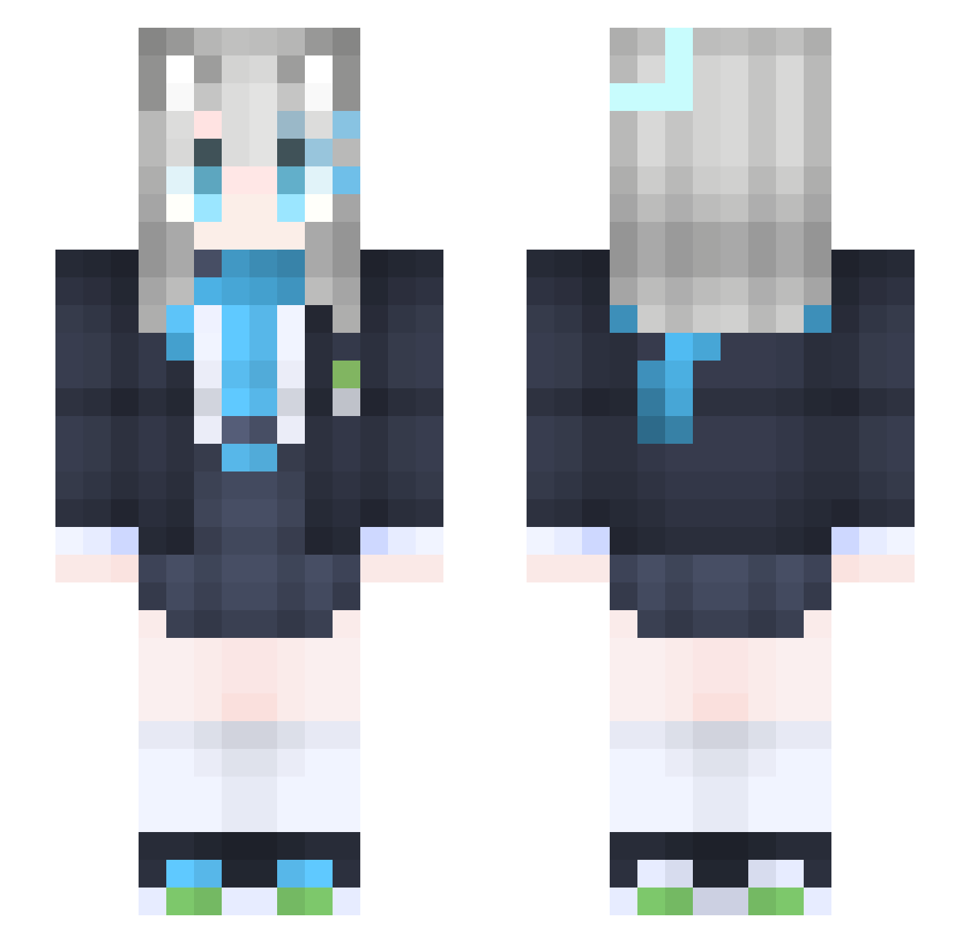 Blazing_Lava Minecraft skin, front and back view