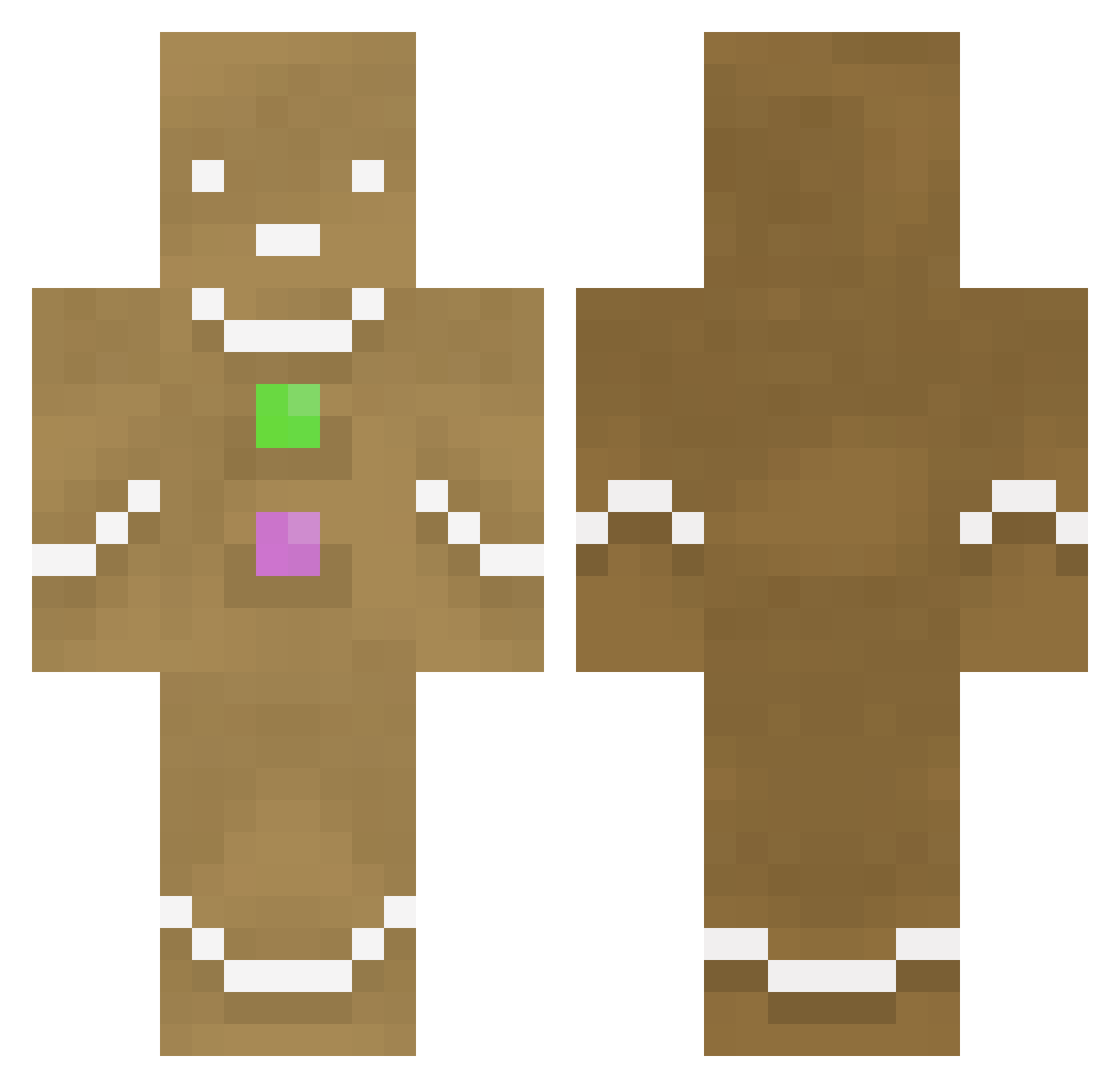 GGyoyip Minecraft skin, front and back view