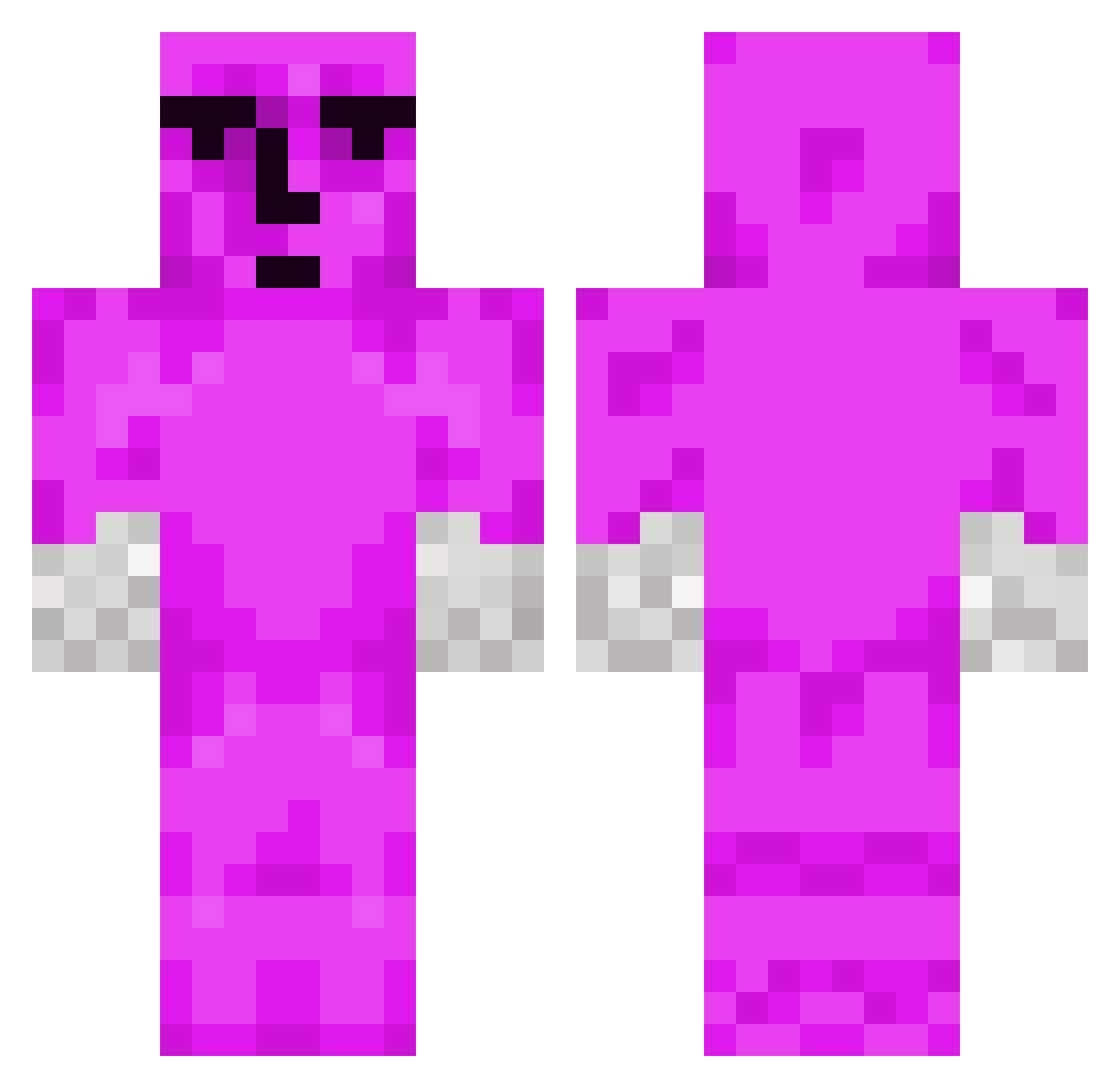 Resurrection_ Minecraft skin, front and back view