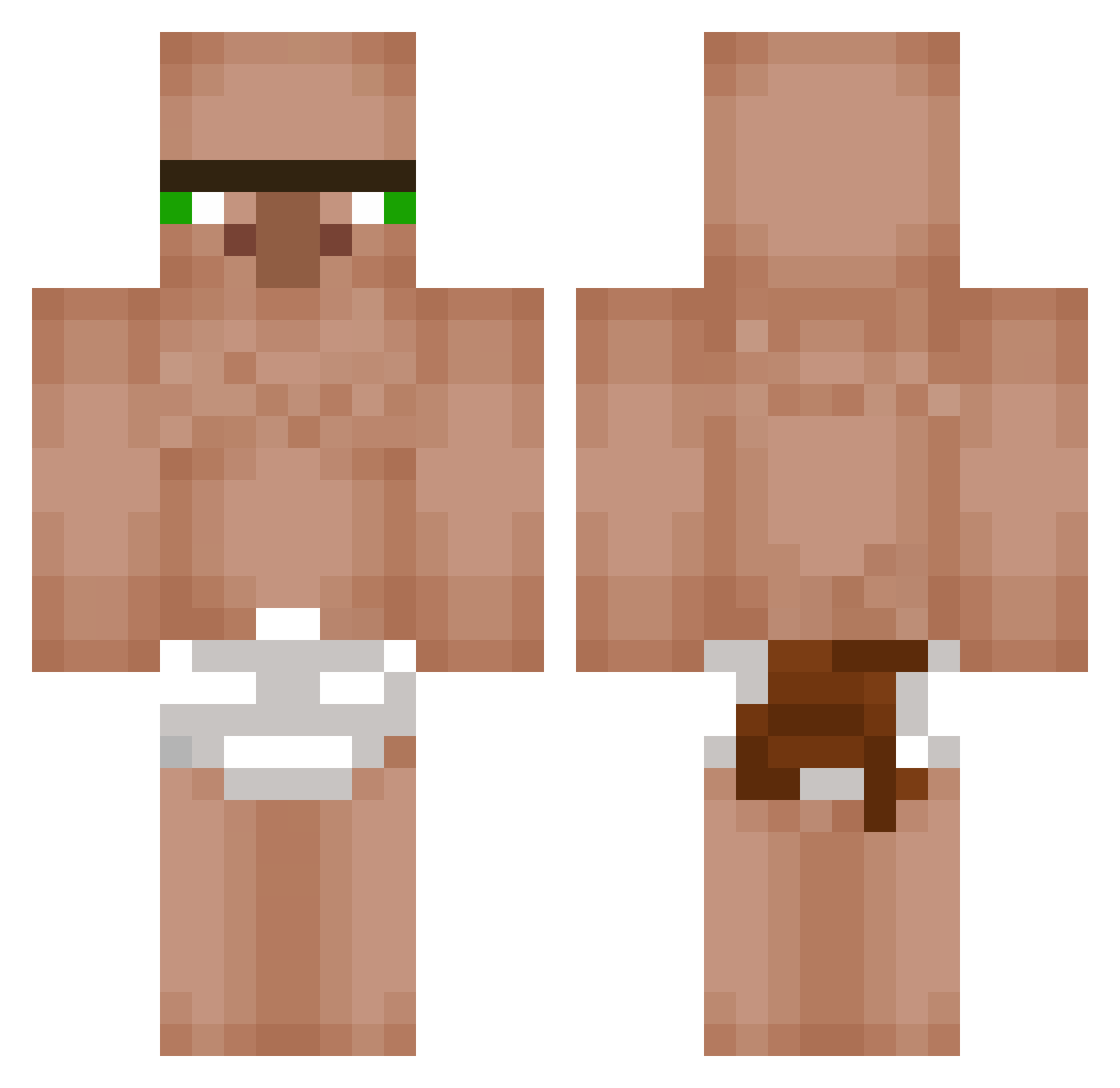 SlavenMosnja Minecraft skin, front and back view