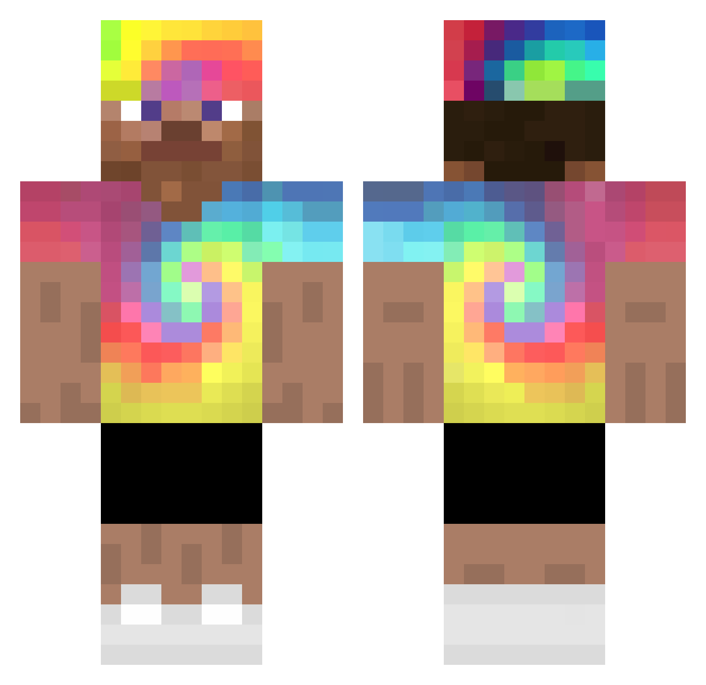 Legendae Minecraft skin, front and back view