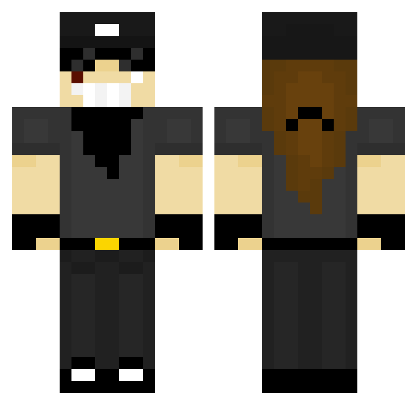 Zapboy50021 Minecraft skin, front and back view