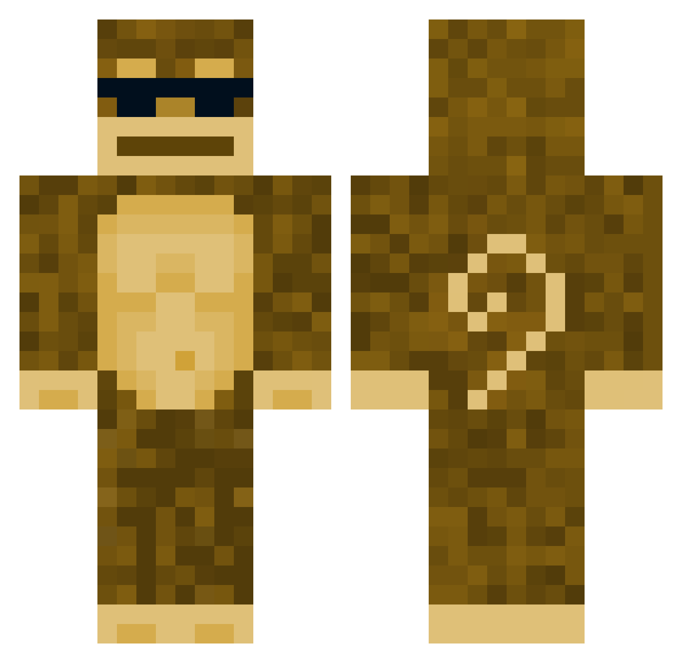 zA5TR0z Minecraft skin, front and back view