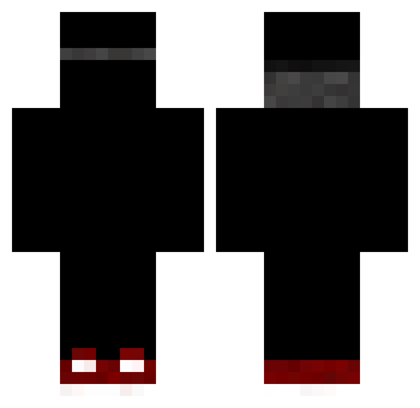 Spacero Minecraft skin, front and back view
