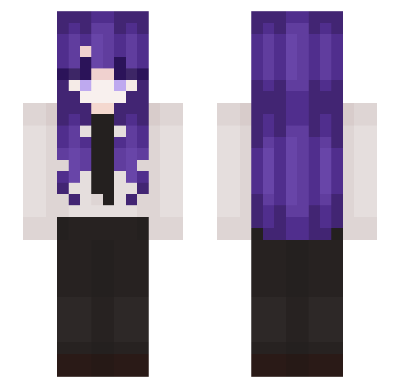 DreamMax727 Minecraft skin, front and back view