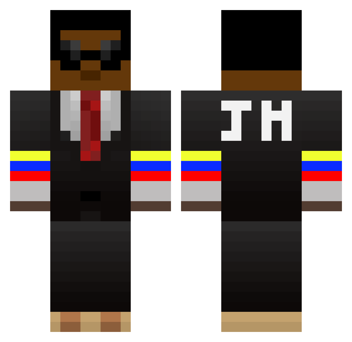 zYizux_ Minecraft skin, front and back view