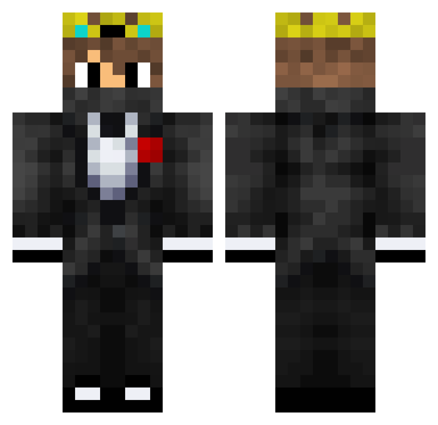 Steven358 Minecraft skin, front and back view