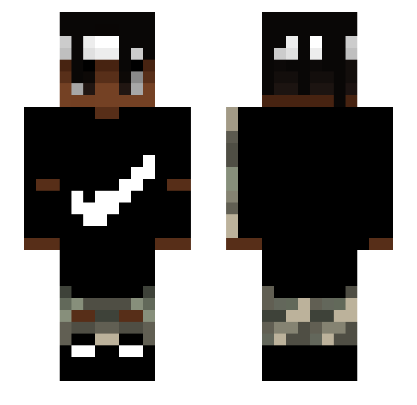 _S4DBOY Minecraft skin, front and back view