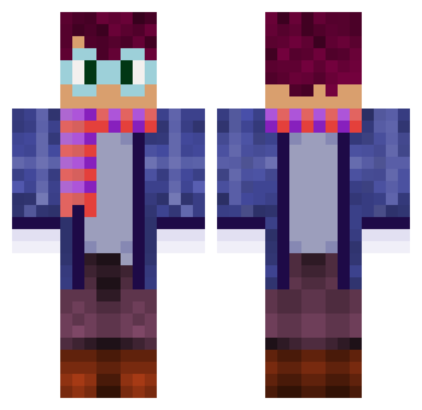 Rad_J_Espi2288 Minecraft skin, front and back view