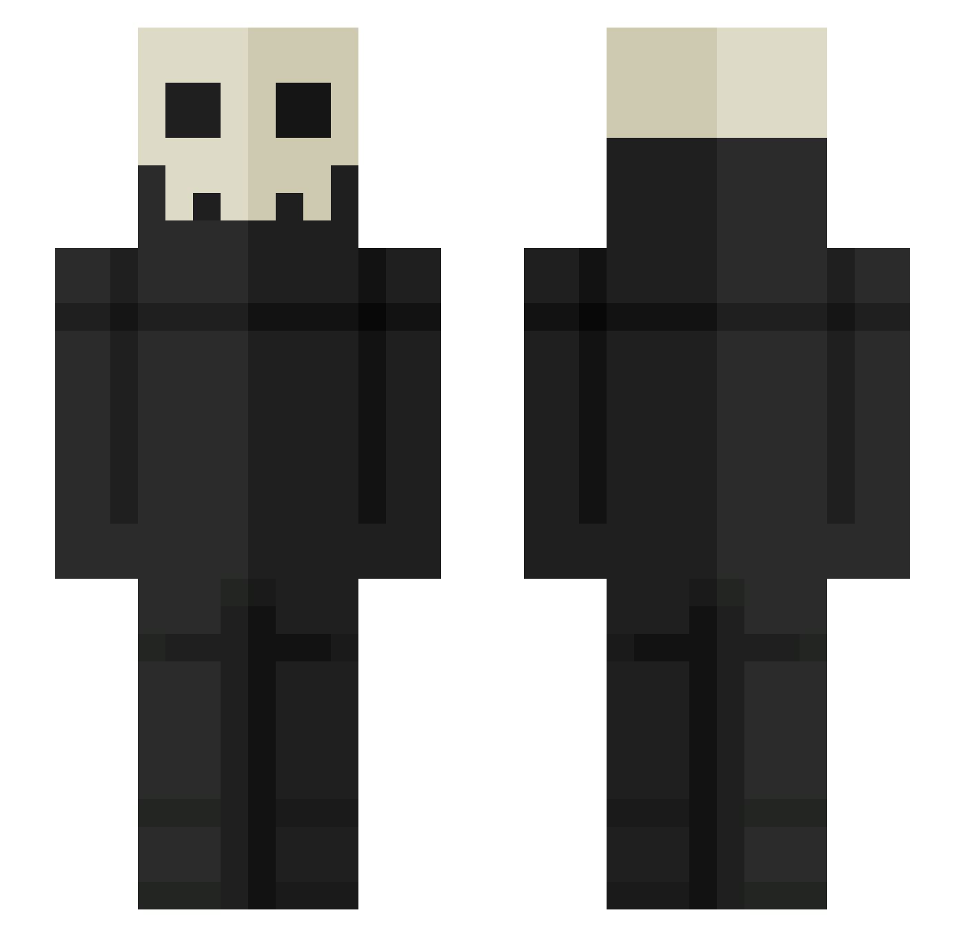 rolianorolias Minecraft skin, front and back view