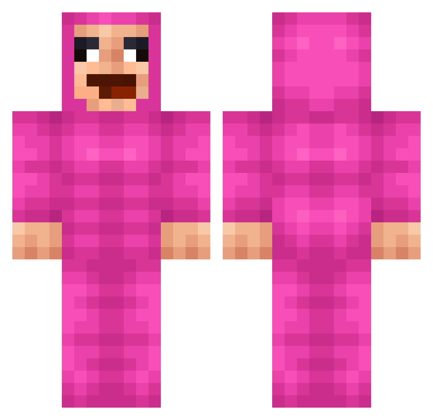 xal1c Minecraft skin, front and back view