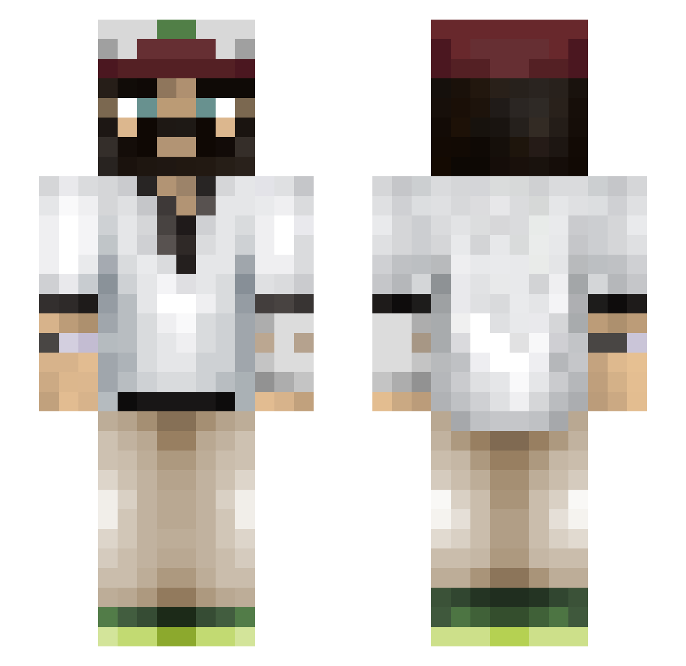 Versemonger Minecraft skin, front and back view