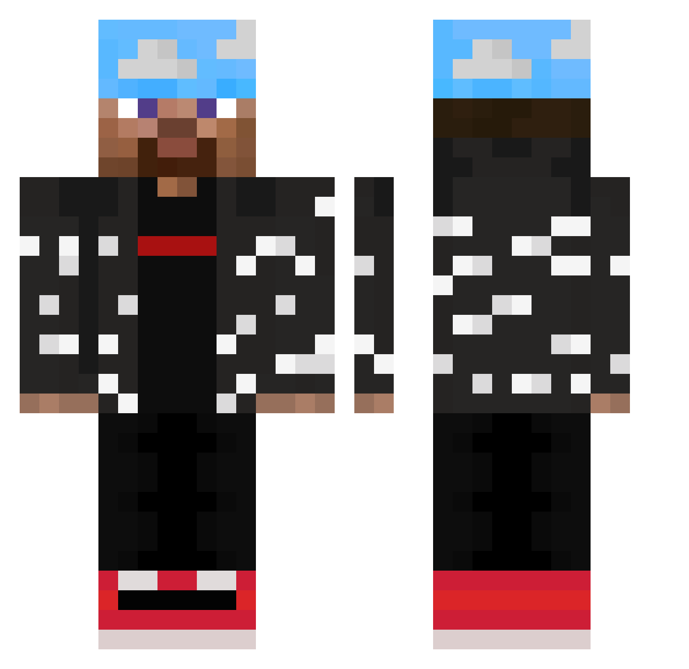 IWait Minecraft skin, front and back view