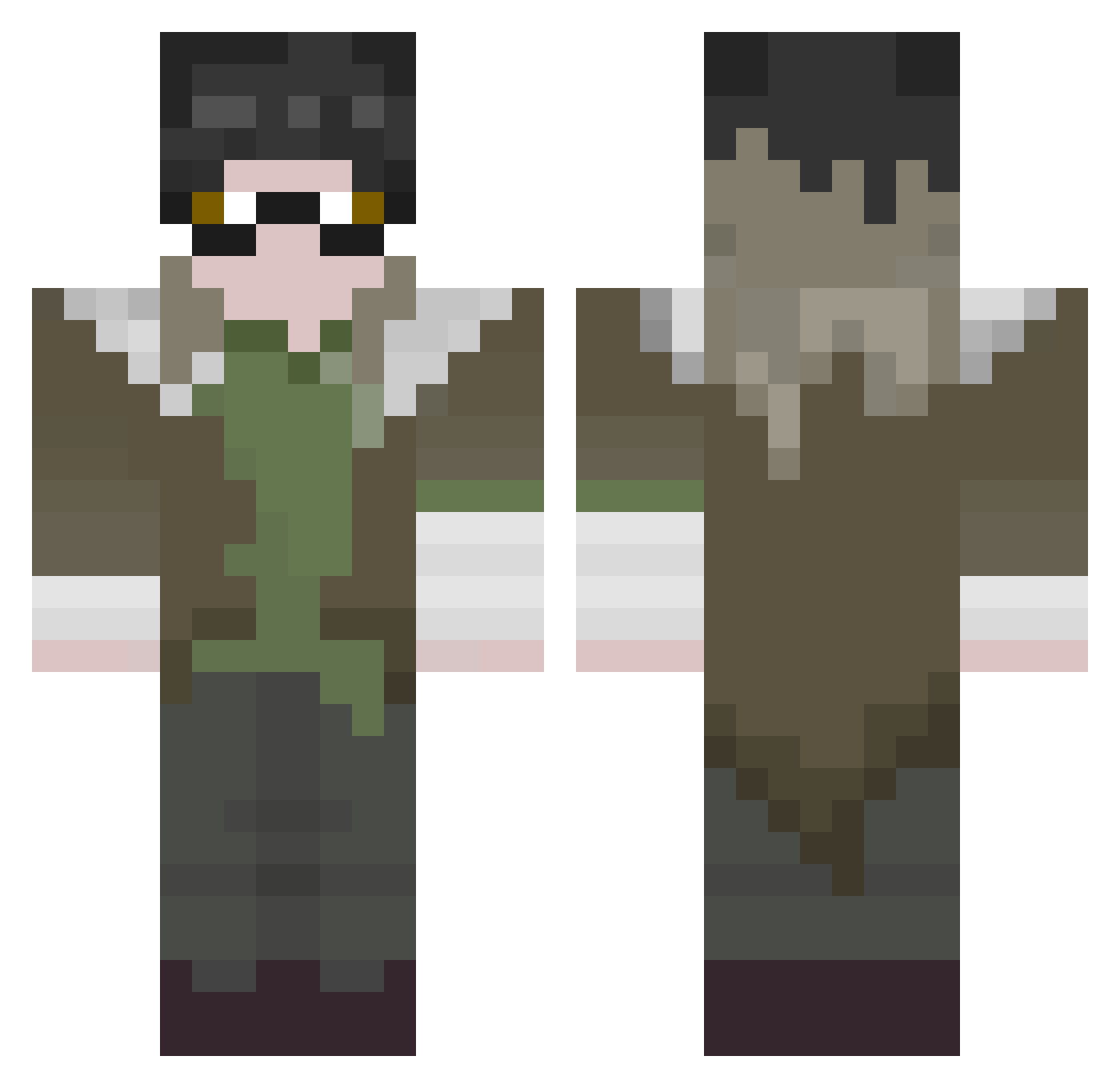 weptinthecreek Minecraft skin, front and back view