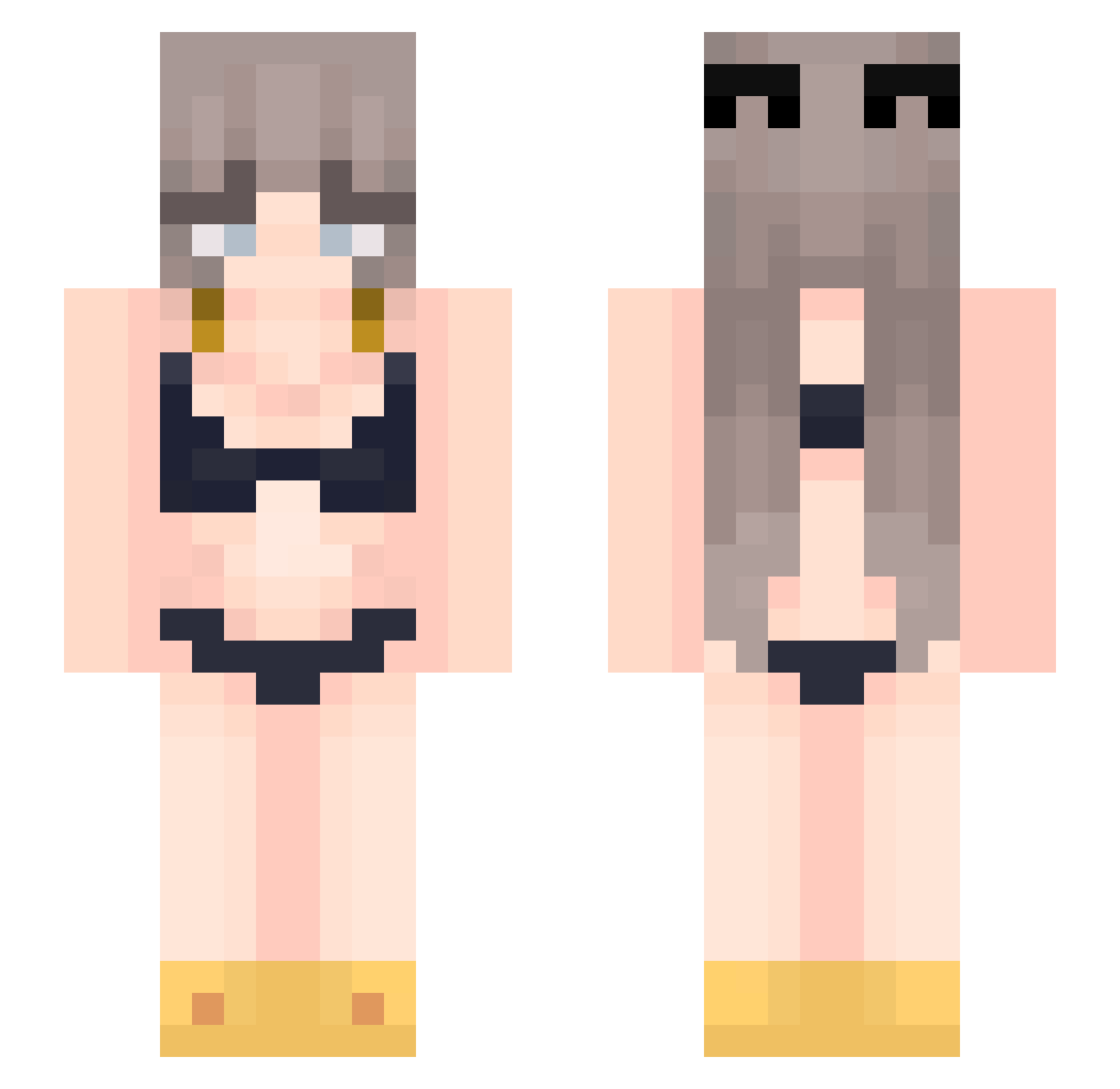 scrcp Minecraft skin, front and back view