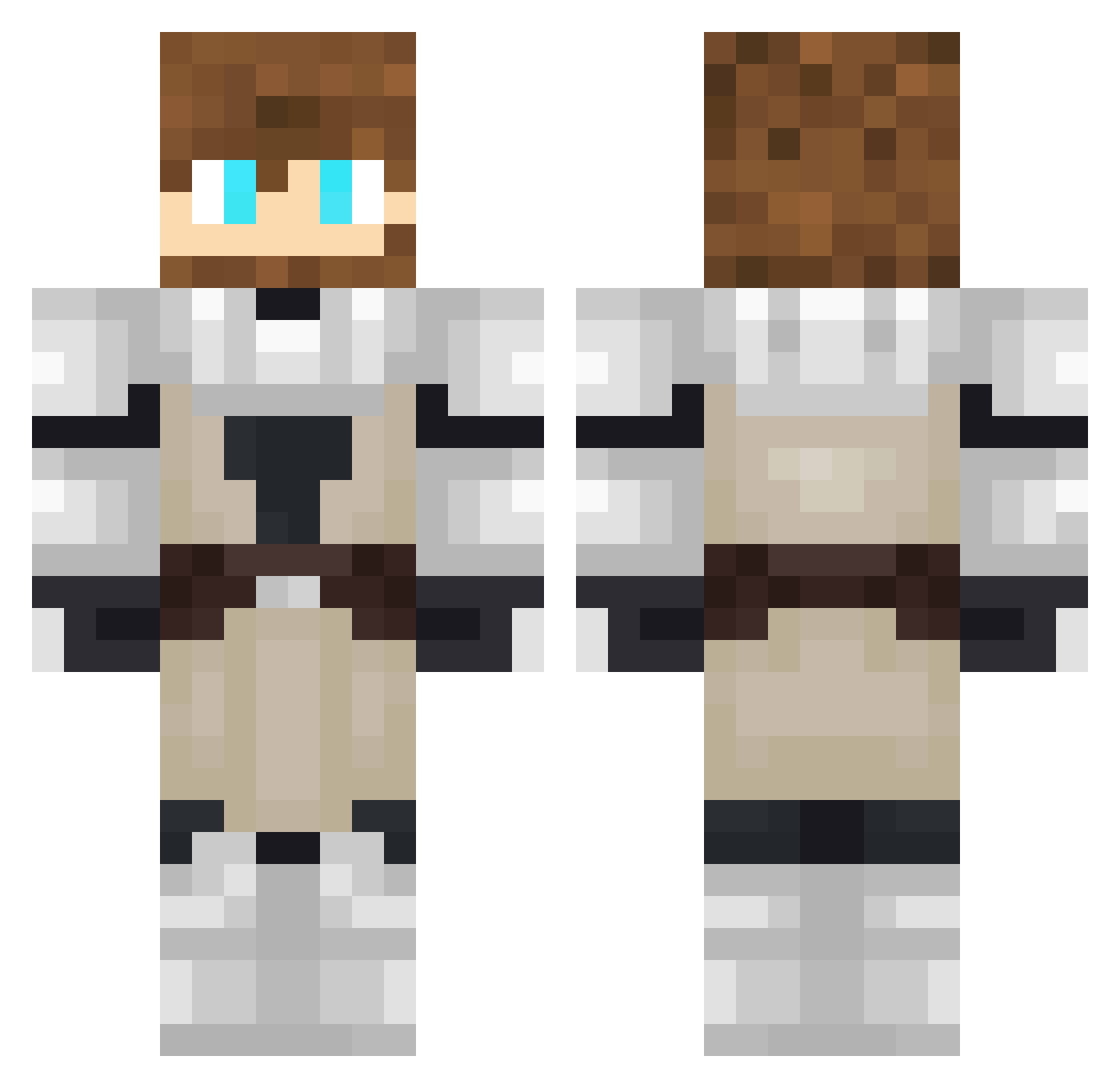 Bacon_jedi Minecraft skin, front and back view