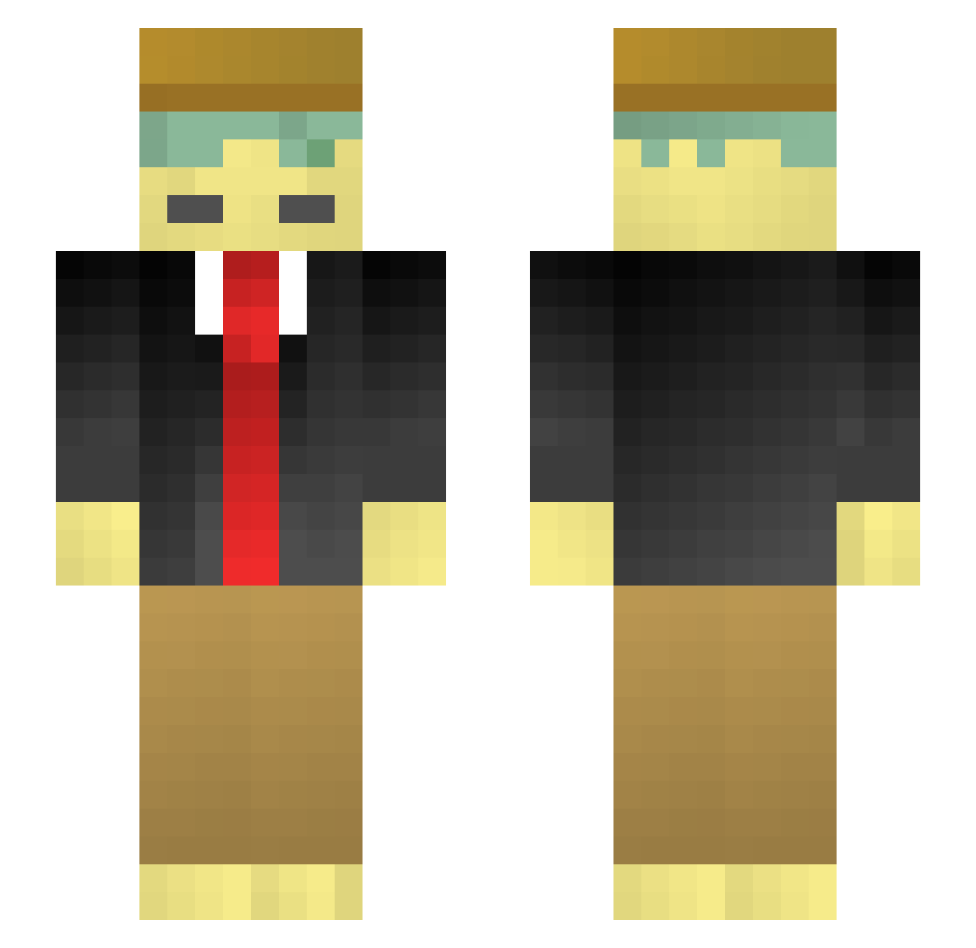 0011200 Minecraft skin, front and back view
