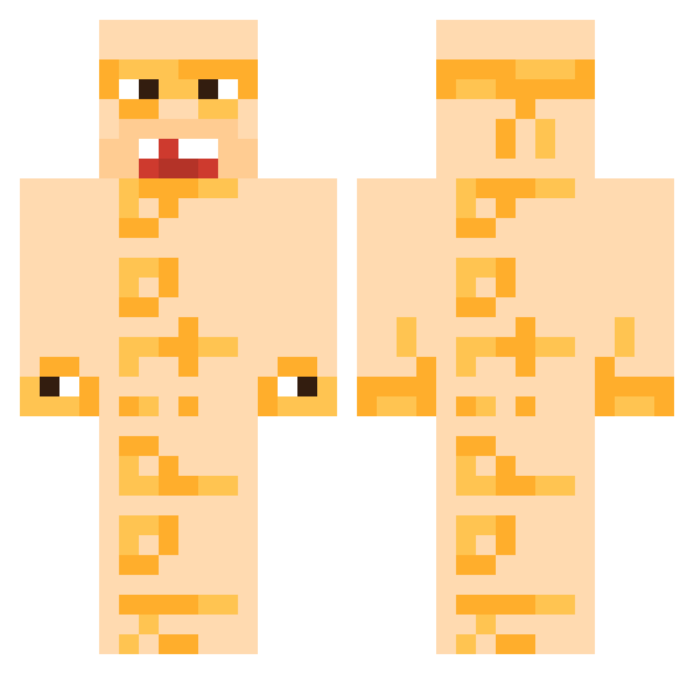 batidak Minecraft skin, front and back view