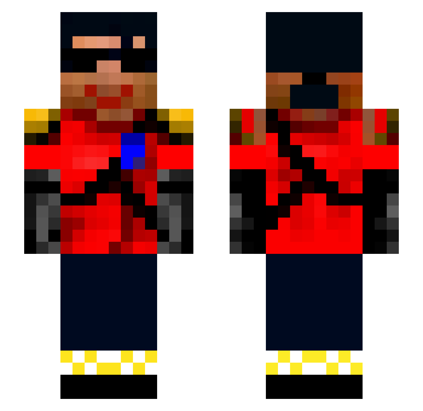 flax Minecraft skin, front and back view