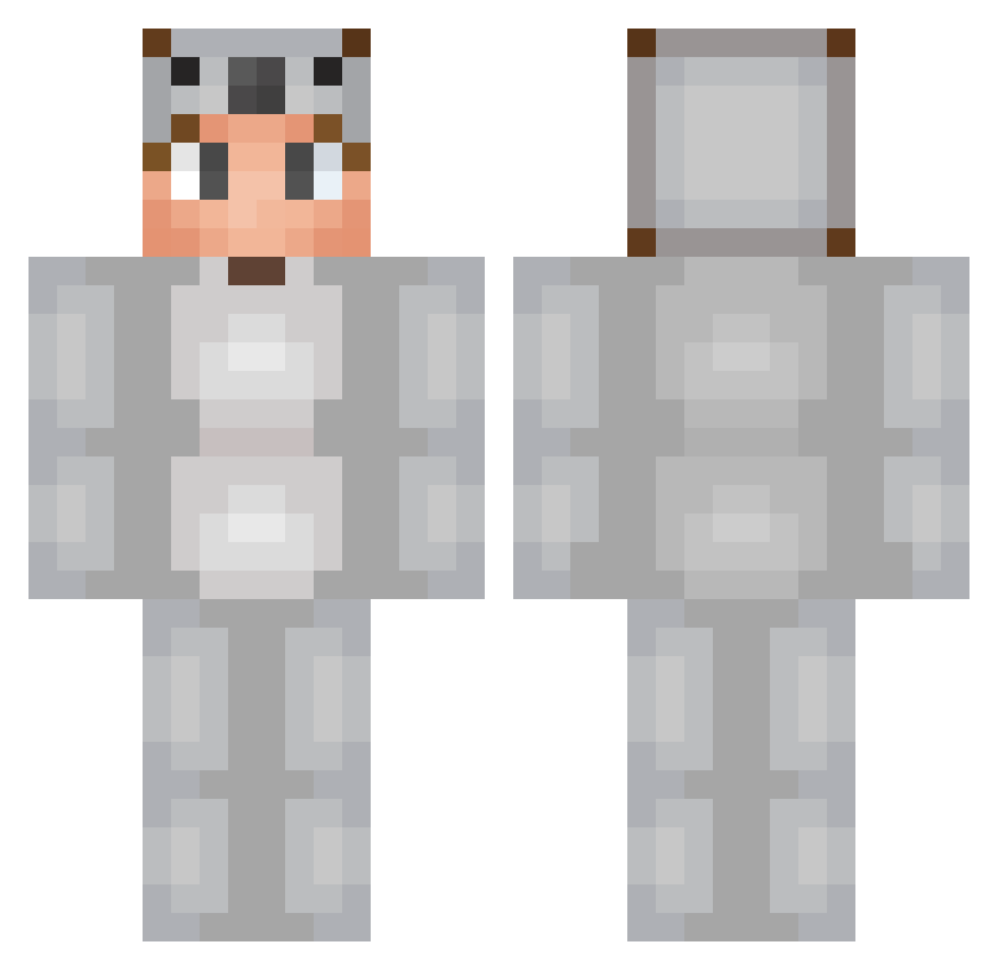 Lampone Minecraft skin, front and back view