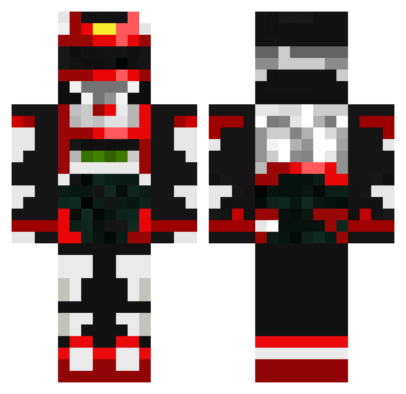 T_u_c_o Minecraft skin, front and back view