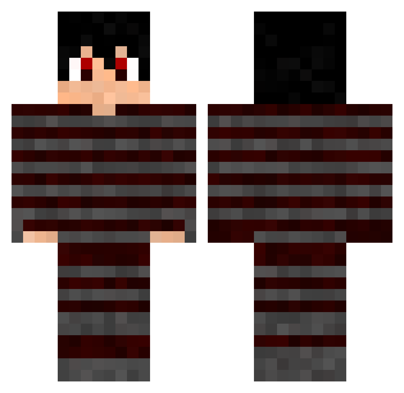 zFasteySkills_ Minecraft skin, front and back view