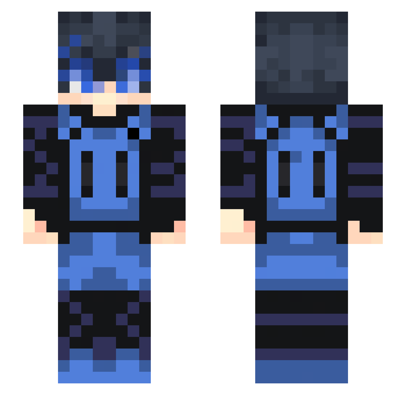 velocityinject Minecraft skin, front and back view